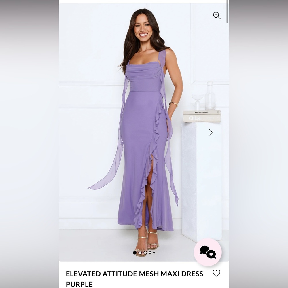 Hello Molly | ELEVATED ATTITUDE MESH MAXI DRESS PURPLE
